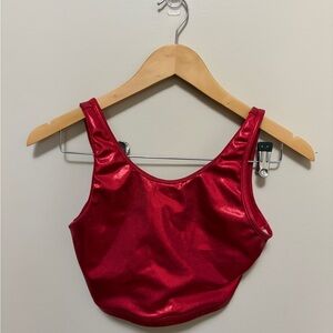Balera Shimmering Red Crop Top